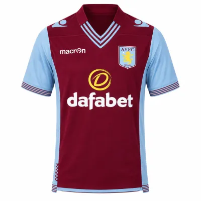 Presentation image of Aston Villa 2013/14 Macron Home Shirt (Dafabet) - Men's Medium