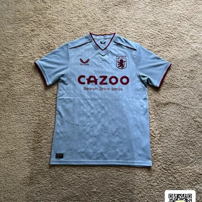 Front view of Aston Villa 2022/23 Castore Away Shirt (Cazoo) - Men's Medium