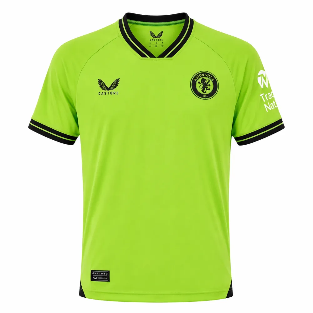 Front view of Aston Villa 2023/24 Castore Away Goalkeeper Shirt - Men's Medium