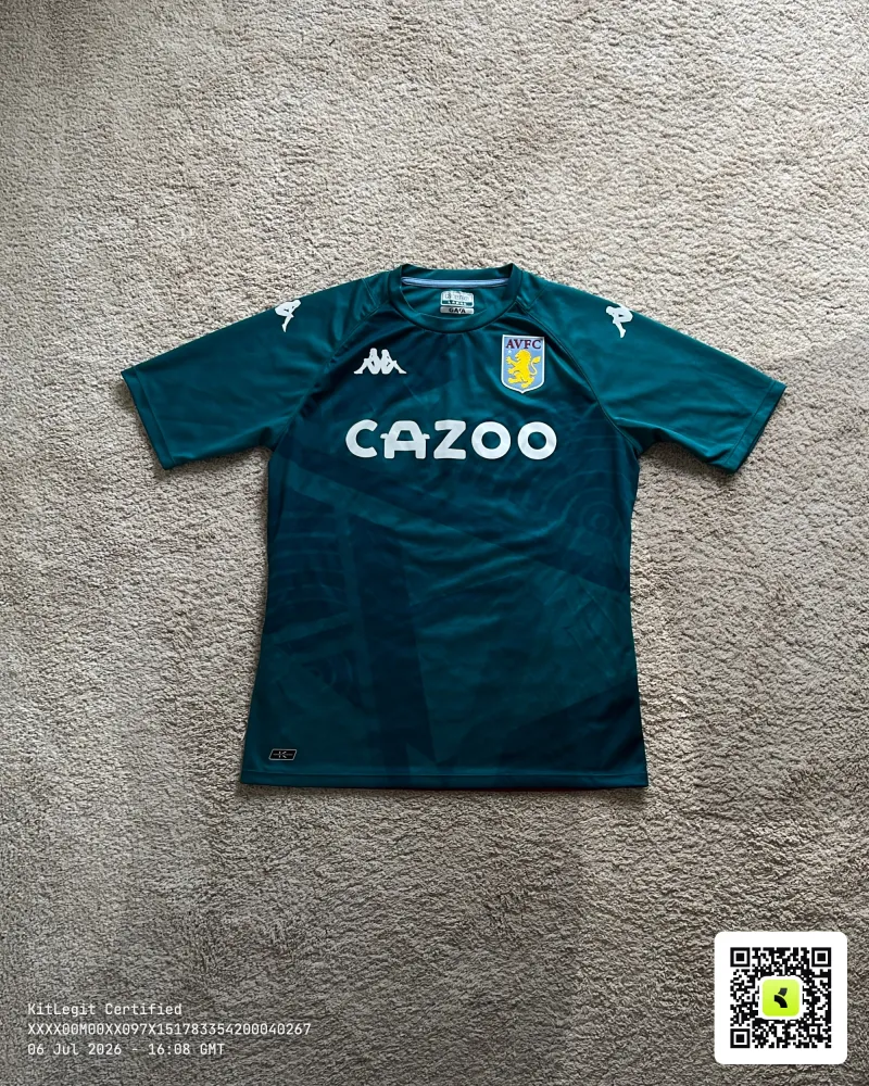 Front view of Aston Villa 2021/22 Kappa Away Goalkeeper Shirt (Cazoo) - Men's Large